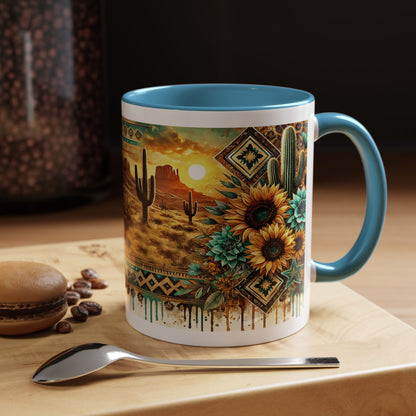 Desert Sunset Coffee Mug with Cacti and Sunflowers, Boho Mug, Gift for Nature Lovers, Coffee Lovers Gift, Southwestern Decor, Unique [...]