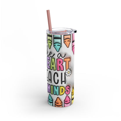 Colorful Teacher's Tumbler, Motivational Drinkware for Educators, Inspirational Gift for Teachers, School Supplies, Classroom Essentials