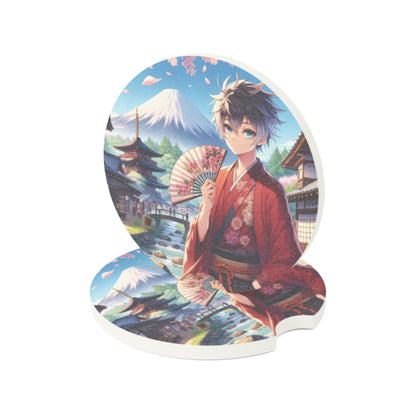 Vintage Japanese Landscape Car Coaster, Stylish Soapstone Drink Holder, Unique Auto Accessory, Perfect Gift for Car Lovers, Scenic [...]