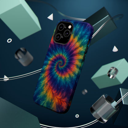 Colorful Tie-Dye Magnetic Phone Cases, Boho Phone Accessories, Unique Gift for Teens, Vibrant Phone Cover for Festivals, Summer Vibes