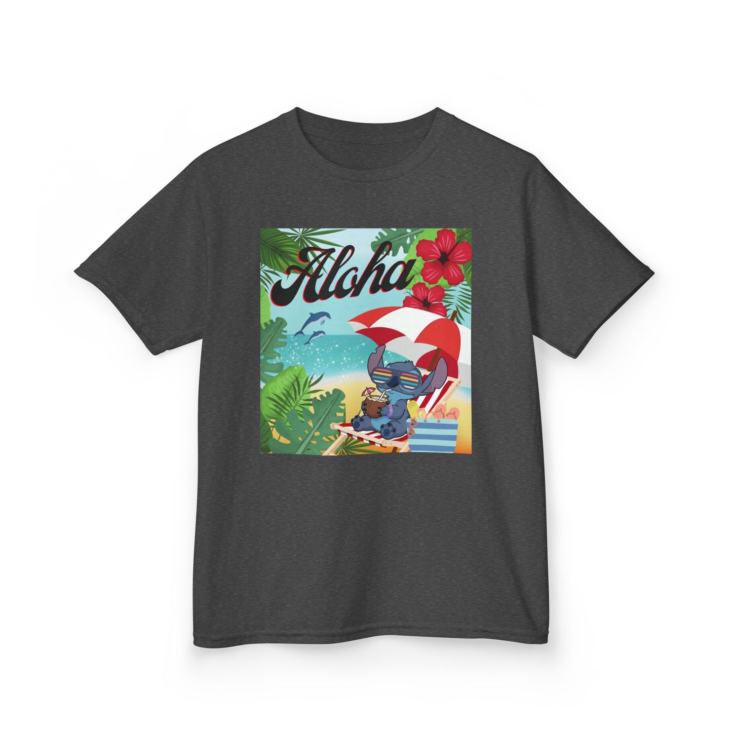 Aloha Paradise Kids Tee, Summer Shirt, Beachwear, Vacation Gift, Nature Lover Gift, Tropical Vibes, Kids Summer Fashion