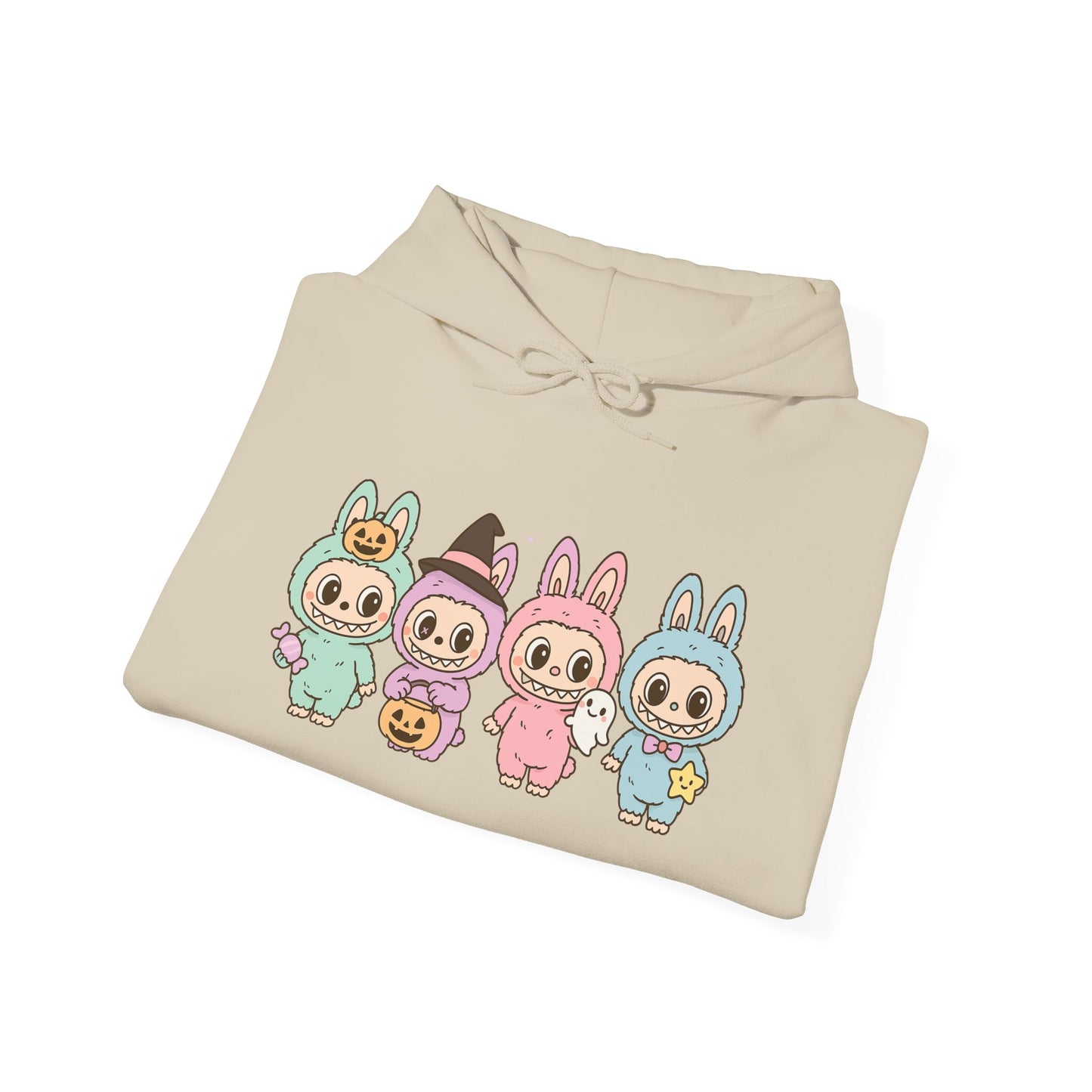 Cute Bunny-Themed Unisex Hoodie, Cozy Animal Sweatshirt for Halloween, Gift for Animal Lovers, Casual Cute Apparel, Funny Graphic Sweatshirt