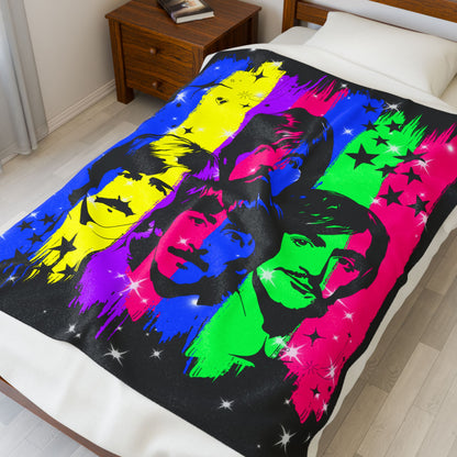 Vibrant Beatles-Inspired Velveteen Plush Blanket | Cozy Throw for Music Lovers, Home Decor, Gift for Concert Fans, Retro Decor, [...]