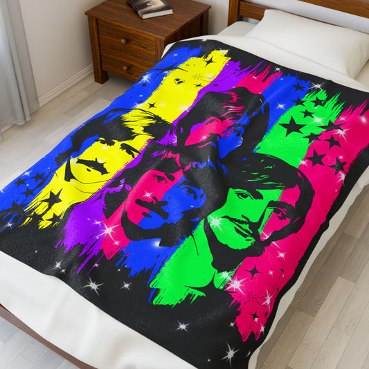 Vibrant Beatles-Inspired Velveteen Plush Blanket | Cozy Throw for Music Lovers, Home Decor, Gift for Concert Fans, Retro Decor, [...]