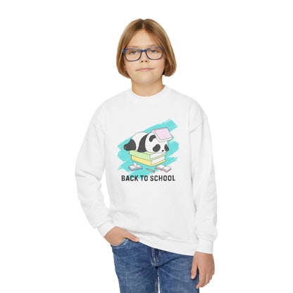 Youth Crewneck Sweatshirt - Back to School Panda, Cute Sweatshirt for Kids, Cozy Back to School Gift, Adorable Animal Design, Cute [...]