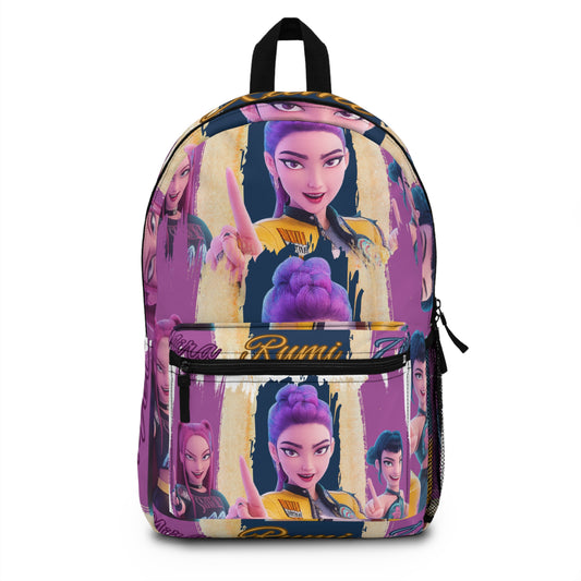 Glamorous Character Backpack, Stylish School Bag, Unique Kids Backpack, Trendy Travel Bag, Vibrant Daypack, Girls' Backpack with Fun Design