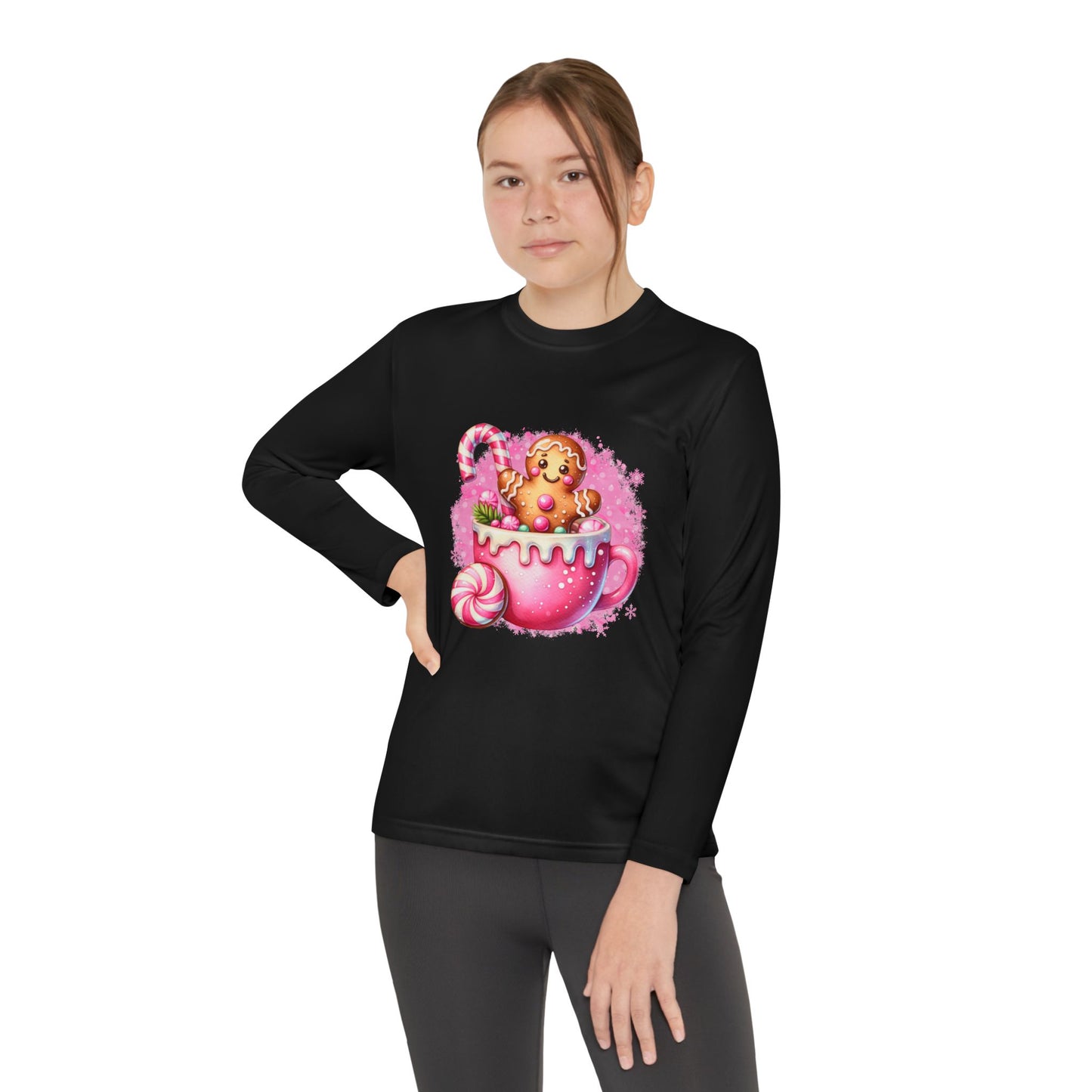 Youth Long Sleeve Holiday Tee - Cute Gingerbread Design, Perfect for Christmas, Winter Celebrations, Gift for Kids, Festive Wear, [...]