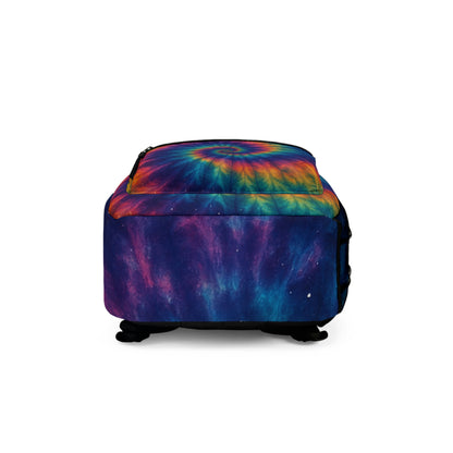 Colorful Tie-Dye Backpack for School, Travel, Festivals, Gift for Teens, Retro Style, Stylish Bag for Every Occasion