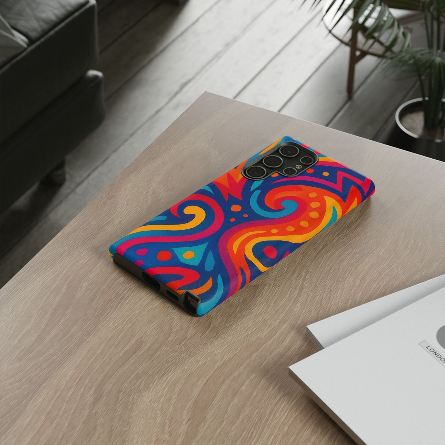 Vibrant Phone Case - Colorful Tough Case, Protective Cover, Unique Design, Trendy Gift, Phone Accessory