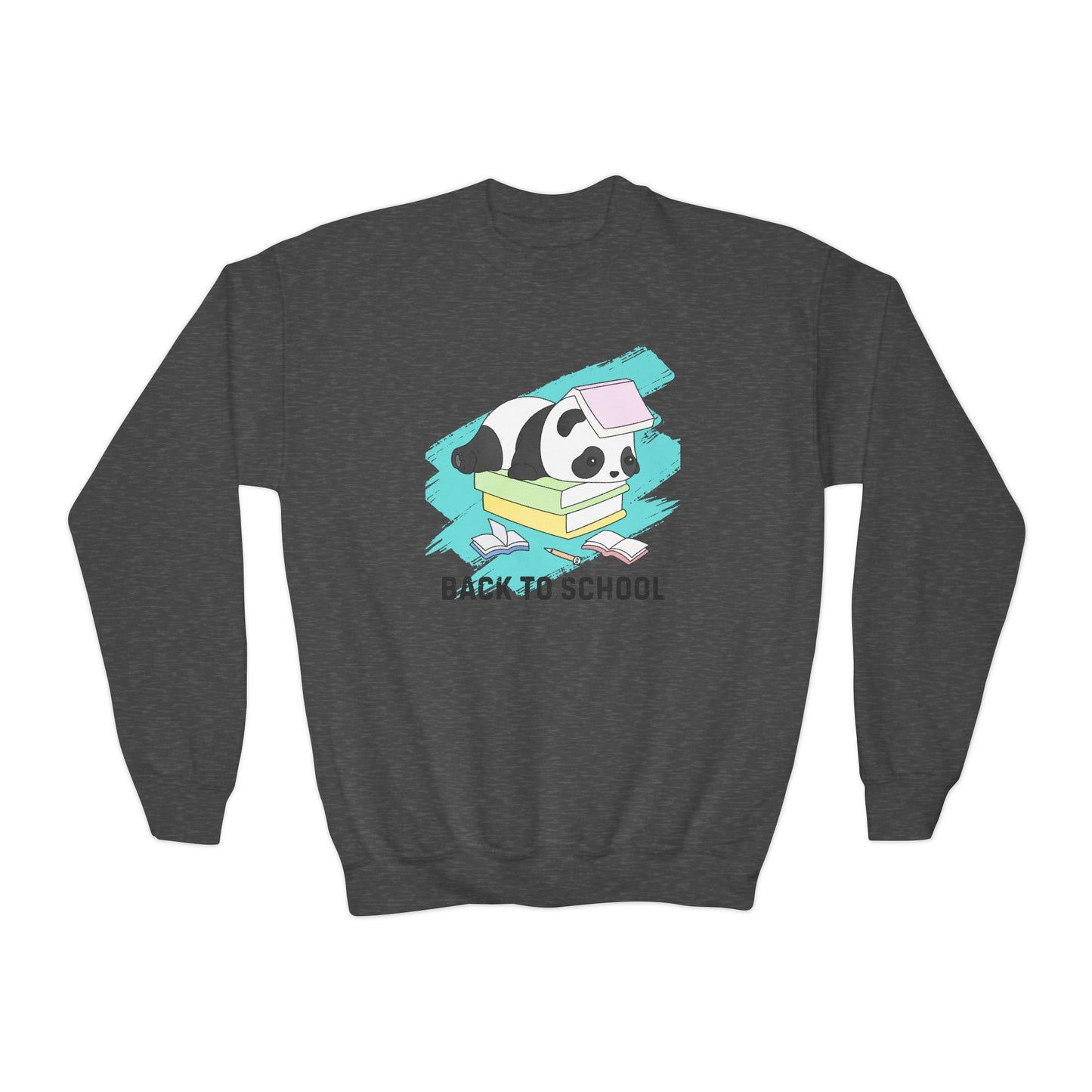 Youth Crewneck Sweatshirt - Back to School Panda, Cute Sweatshirt for Kids, Cozy Back to School Gift, Adorable Animal Design, Cute [...]