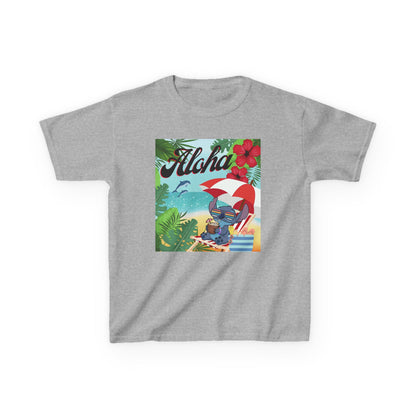 Aloha Paradise Kids Tee, Summer Shirt, Beachwear, Vacation Gift, Nature Lover Gift, Tropical Vibes, Kids Summer Fashion
