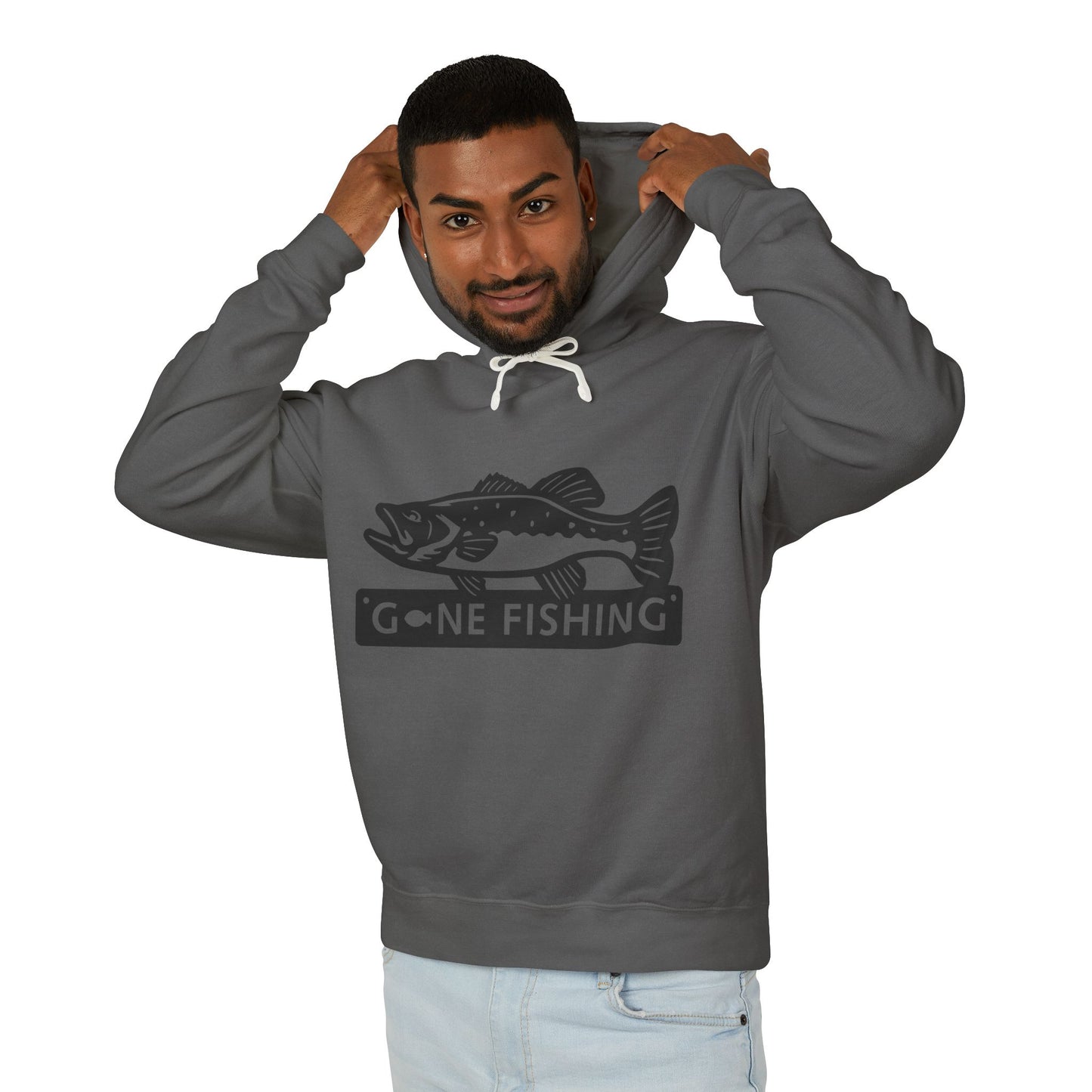 Gone Fishing Unisex Lightweight Hooded Sweatshirt | Perfect for Anglers, Fishing Gift, Outdoor Adventures, Casual Wear, Gift for Dad