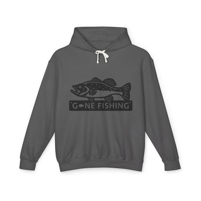 Gone Fishing Unisex Lightweight Hooded Sweatshirt | Perfect for Anglers, Fishing Gift, Outdoor Adventures, Casual Wear, Gift for Dad