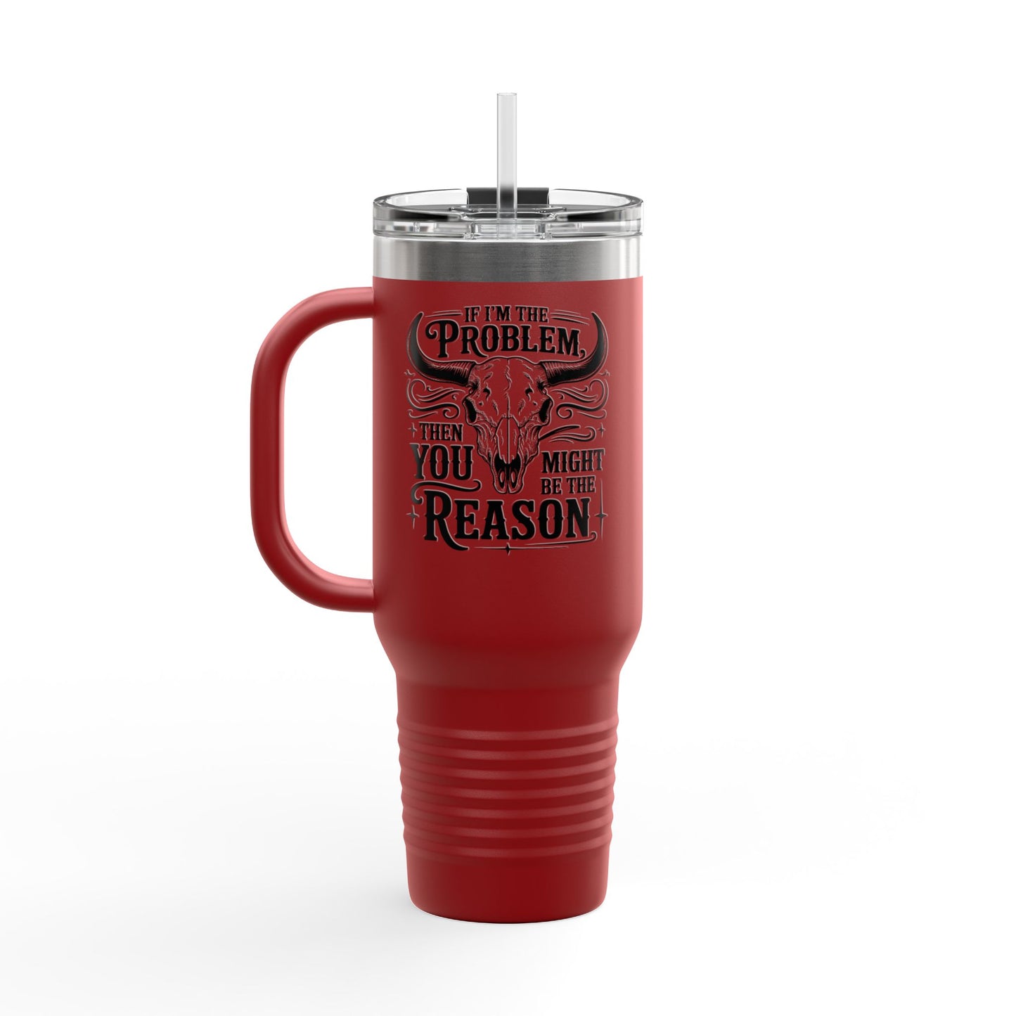 Funny Insulated Travel Mug, 40oz with Quote, Perfect for Road Trips, Camping, Gifting, and Daily Coffee Routines