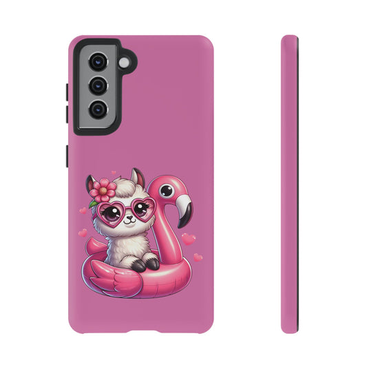 Cute Animal Phone Case, Phone Cover for Kids, Gift for Animal Lovers, Summer Vibes Accessory, Trendy Pink Case