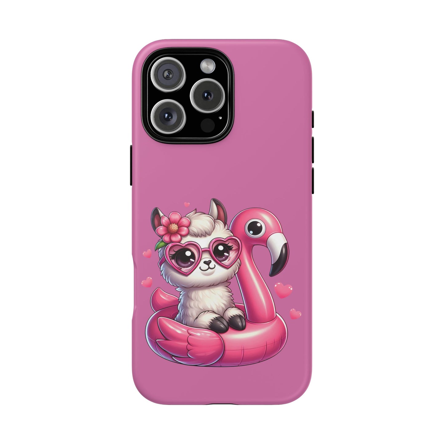 Cute Animal Phone Case, Phone Cover for Kids, Gift for Animal Lovers, Summer Vibes Accessory, Trendy Pink Case