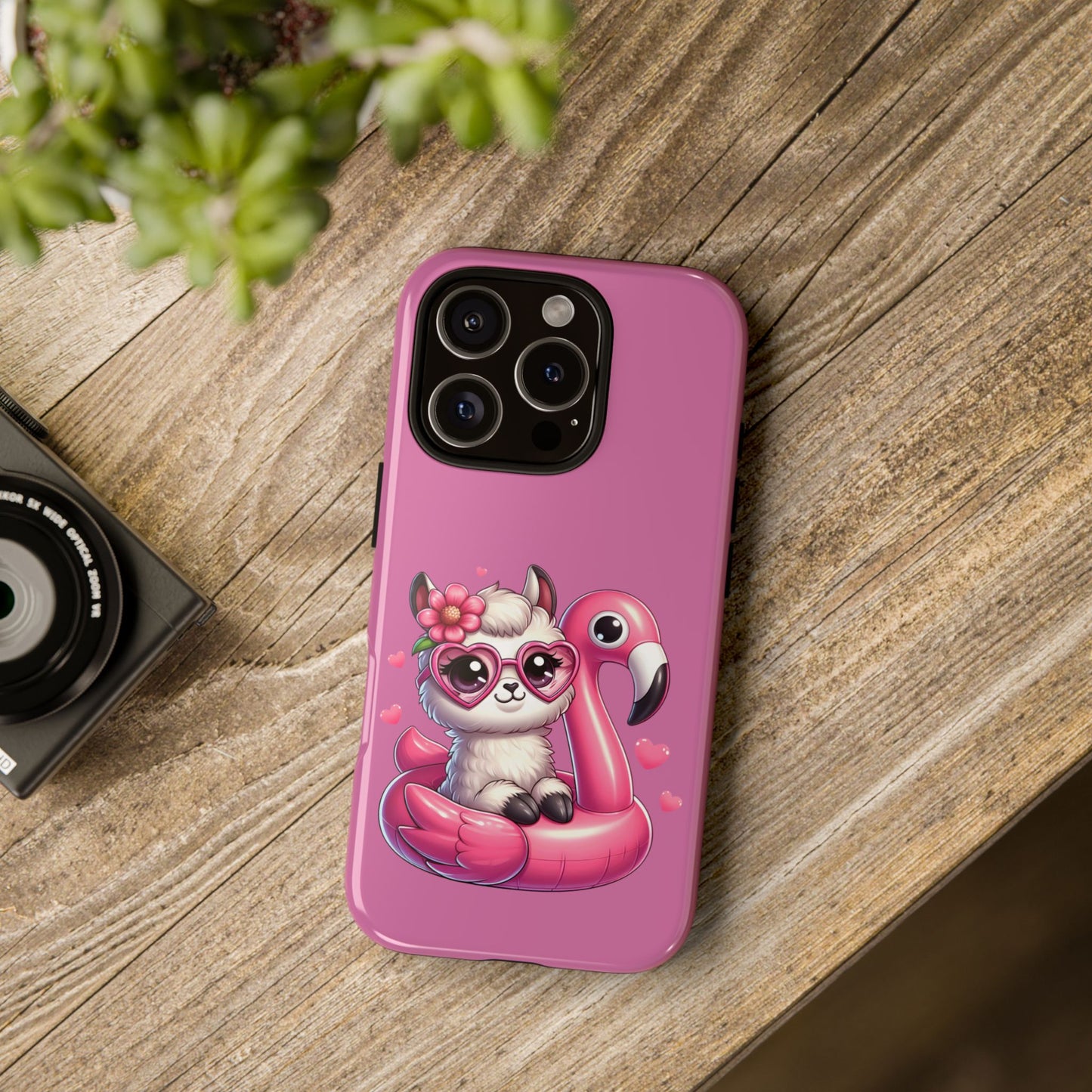 Cute Animal Phone Case, Phone Cover for Kids, Gift for Animal Lovers, Summer Vibes Accessory, Trendy Pink Case