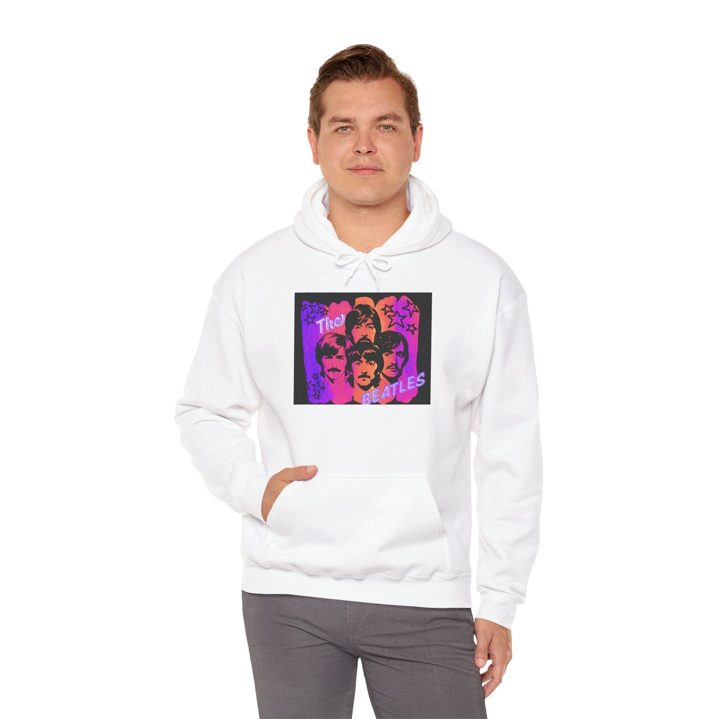 Beatles-Inspired Unisex Hoodie, Nostalgic Fashion, Gift for Music Lovers, Cozy Layer for Concerts, Unique Vintage Style