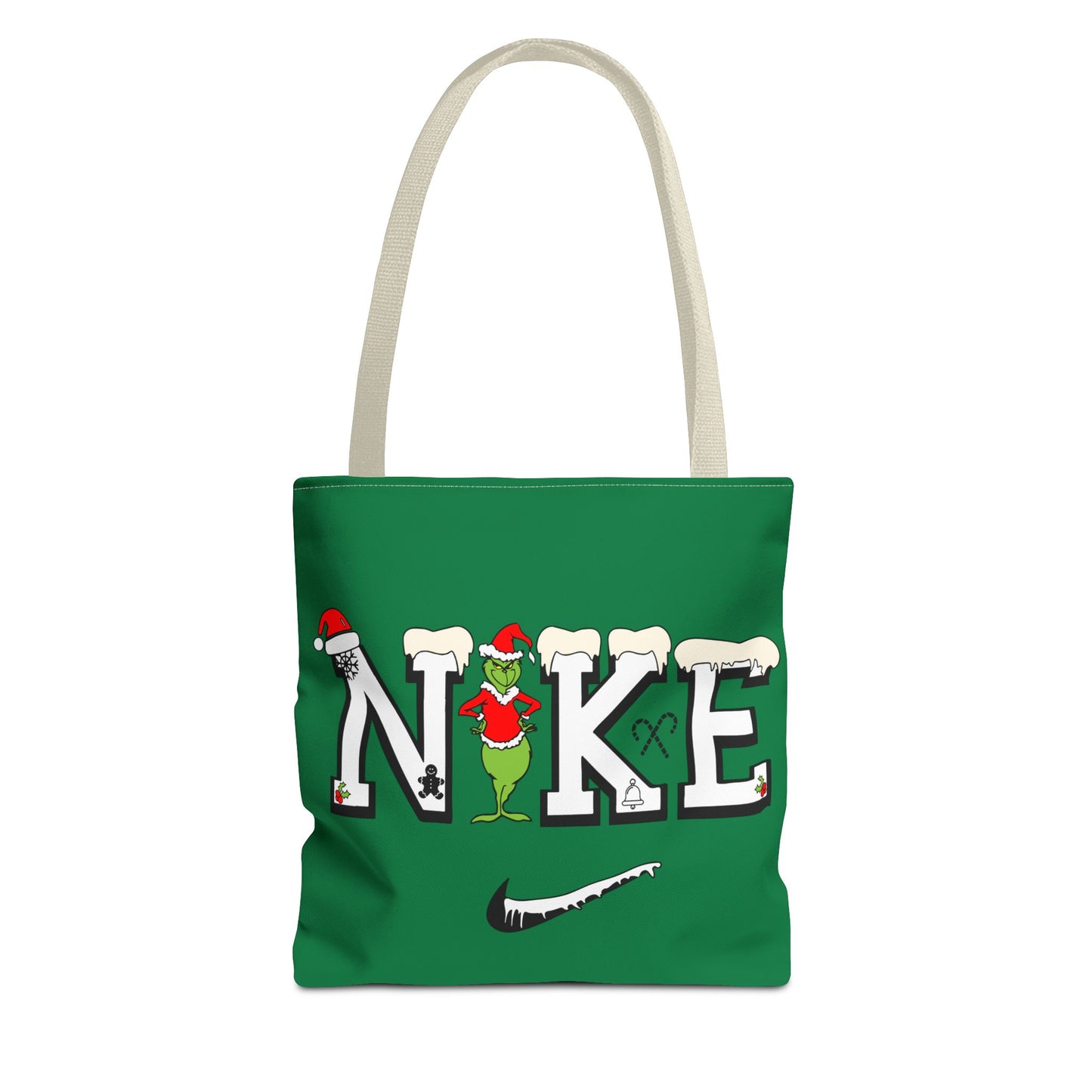 Whimsical Christmas Tote Bag, Grinch Design, Holiday Shopping, Gift Bag, Eco-Friendly, Merry Christmas Decor