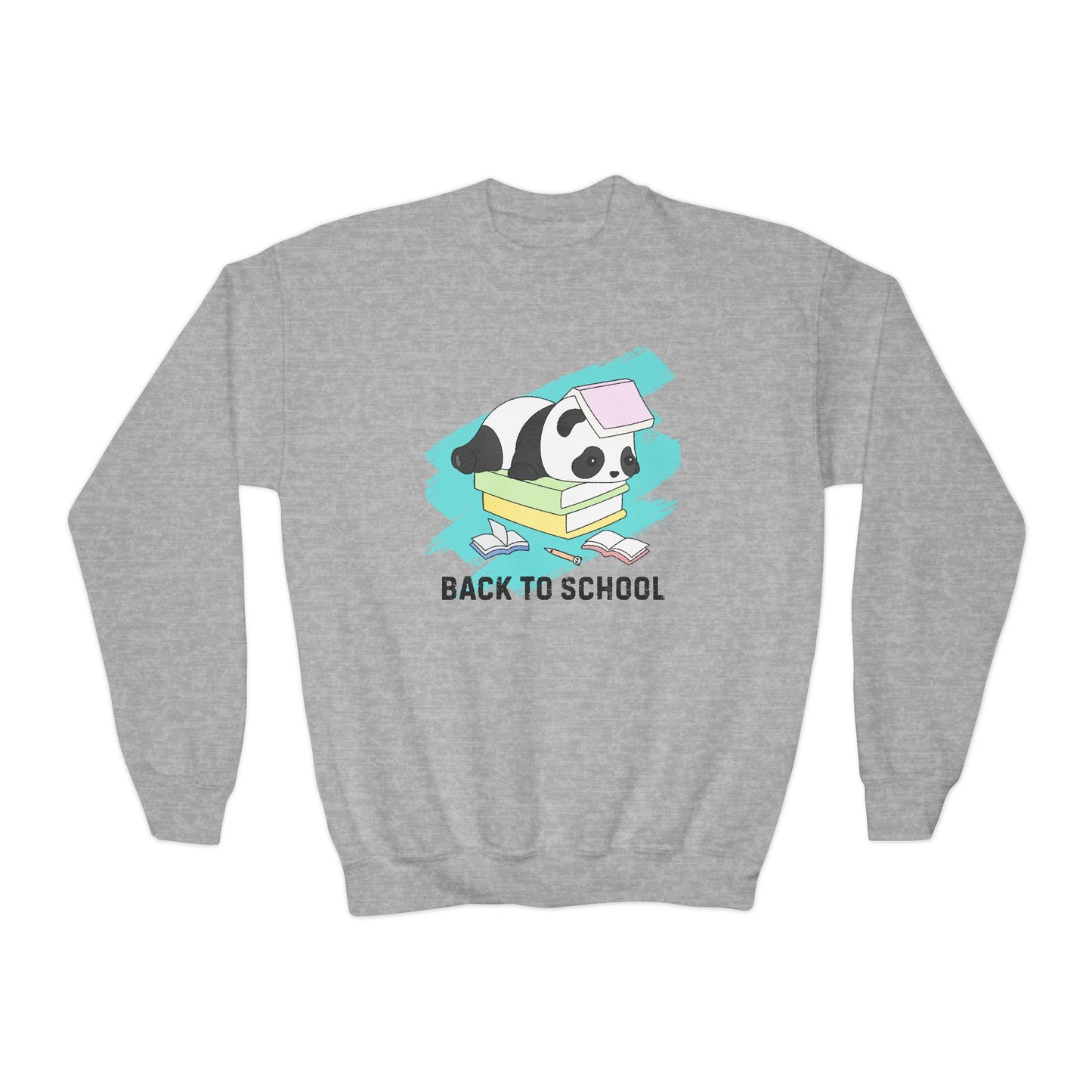 Youth Crewneck Sweatshirt - Back to School Panda, Cute Sweatshirt for Kids, Cozy Back to School Gift, Adorable Animal Design, Cute [...]