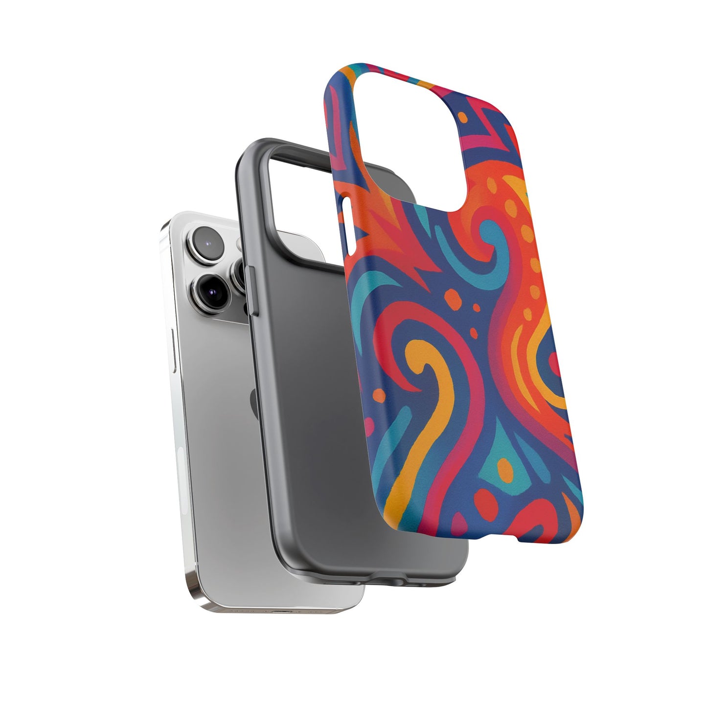 Vibrant Phone Case - Colorful Tough Case, Protective Cover, Unique Design, Trendy Gift, Phone Accessory