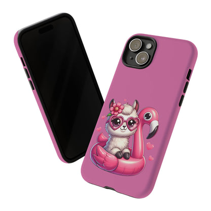 Cute Animal Phone Case, Phone Cover for Kids, Gift for Animal Lovers, Summer Vibes Accessory, Trendy Pink Case