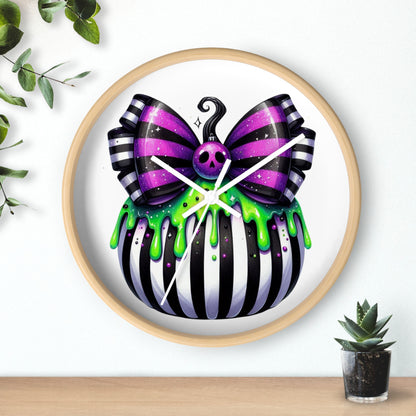Halloween-Themed Wall Clock, Spooky Home Decor, Gothic Decor, Unique Gift for Halloween, Quirky Wall Art, Timeless Style