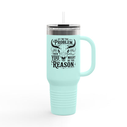 Funny Insulated Travel Mug, 40oz with Quote, Perfect for Road Trips, Camping, Gifting, and Daily Coffee Routines