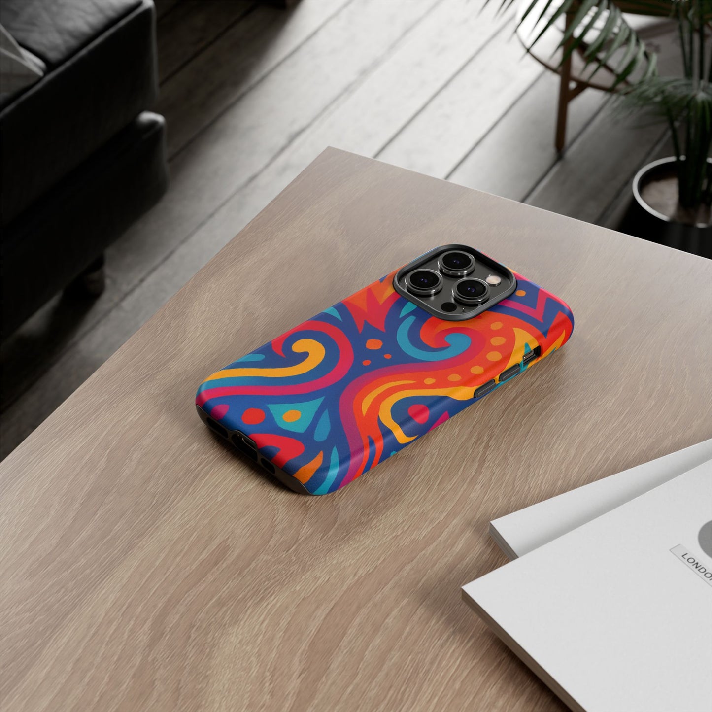 Vibrant Phone Case - Colorful Tough Case, Protective Cover, Unique Design, Trendy Gift, Phone Accessory