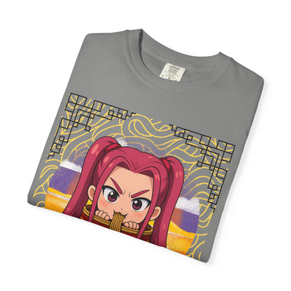 K-Pop Inspired Garment-Dyed T-Shirt, Trendy Streetwear, Anime Fan Apparel, Casual Wear, Gifts for Music Lovers