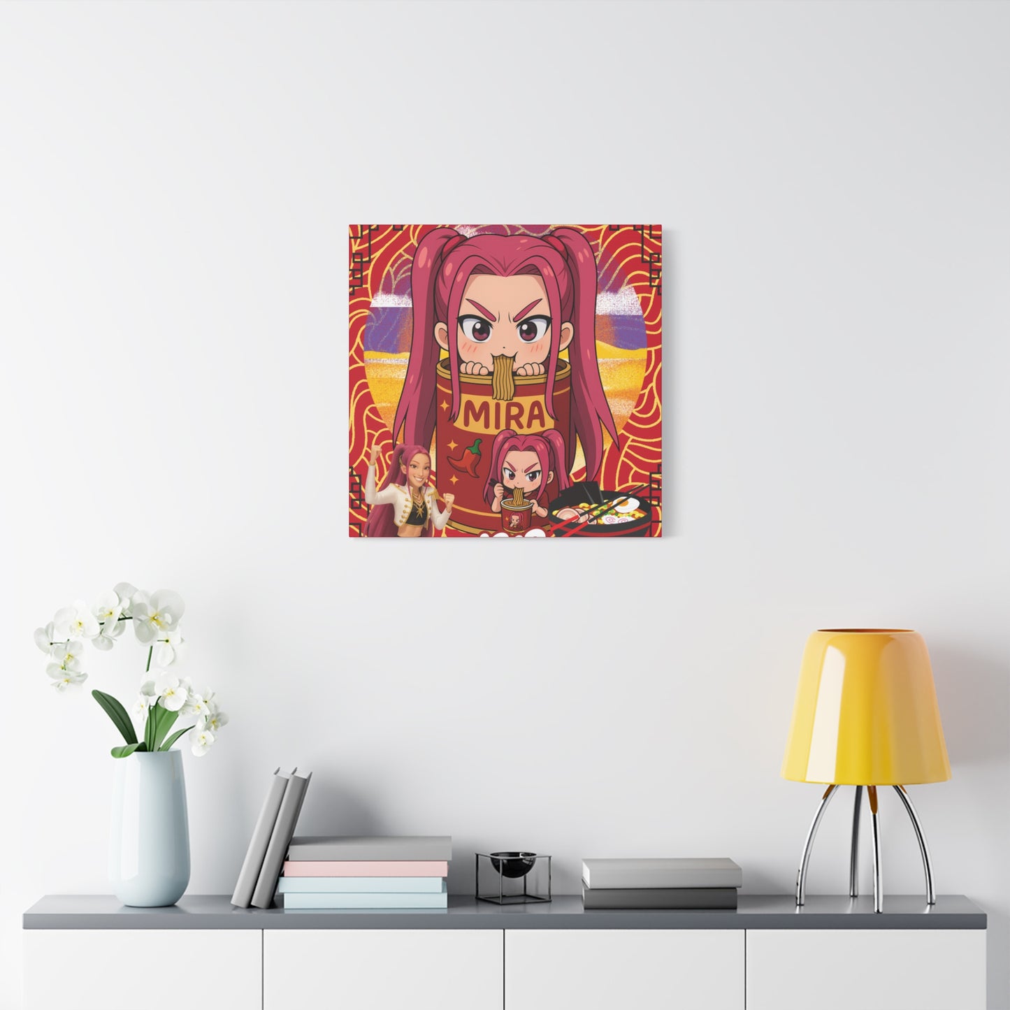 K-Pop Art Canvas Print, Perfect for Fans, Anime Wall Decor, Gift for Music Lovers, Vibrant Home Decoration, Cool Room Aesthetic