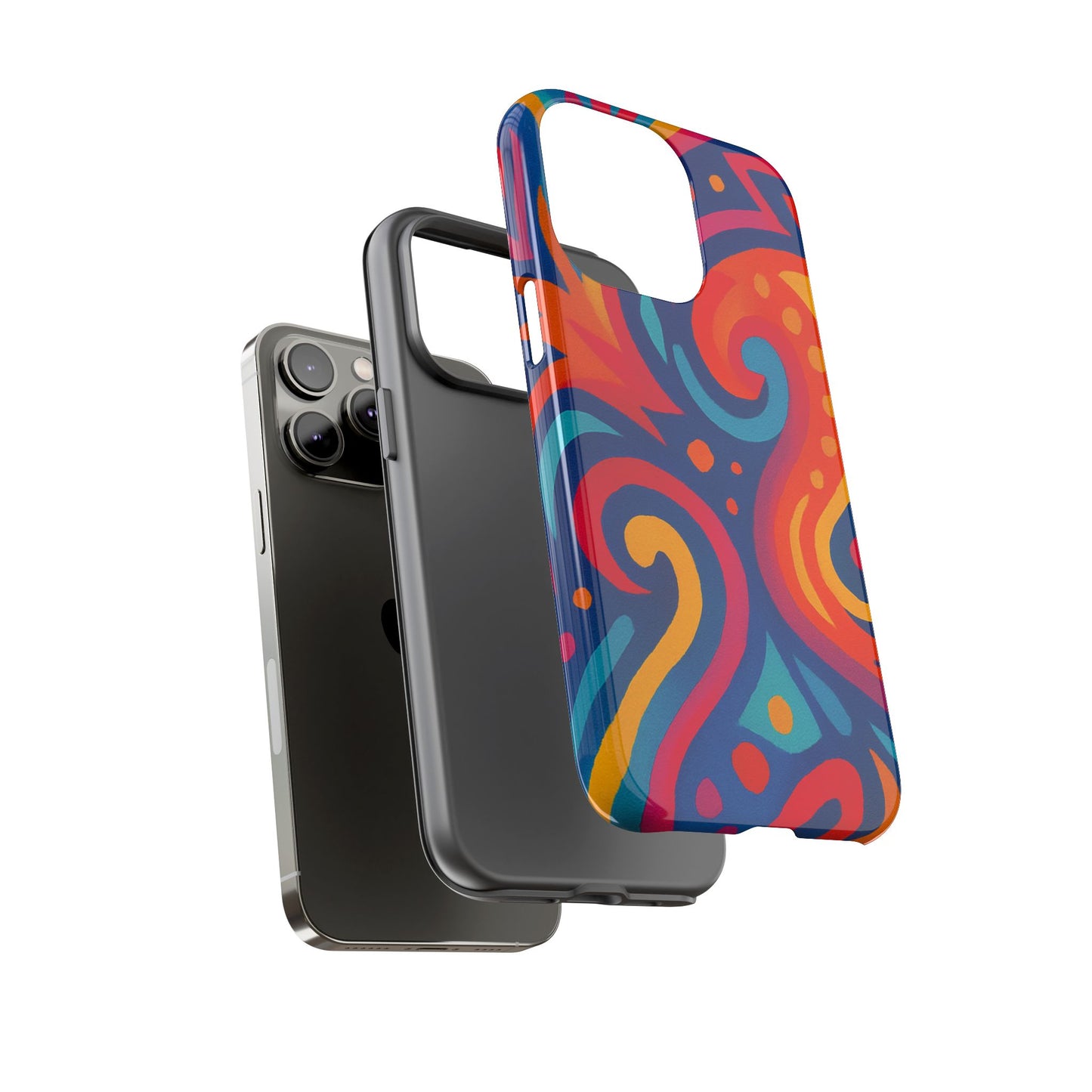 Vibrant Phone Case - Colorful Tough Case, Protective Cover, Unique Design, Trendy Gift, Phone Accessory
