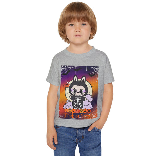 Halloween Toddler T-Shirt - Cute Trick or Treat Skeleton Bunny, Kids Halloween Costume Tee, Spooky Fun for Toddlers, Kids Holiday [...]