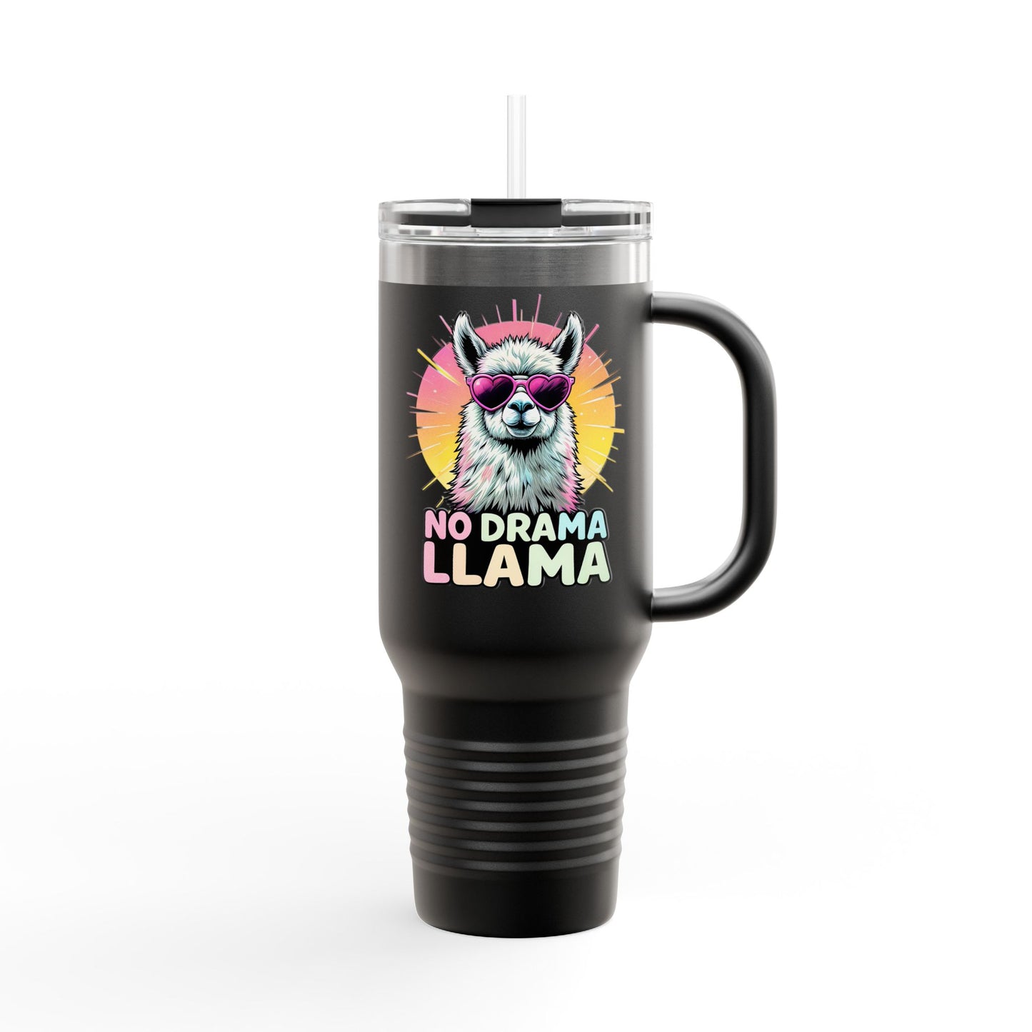 No Drama Llama Insulated Travel Mug, 40oz - Fun, Colorful Drinkware for Llama Lovers, Perfect Gift for Birthdays, Travel, or Camping, [...]