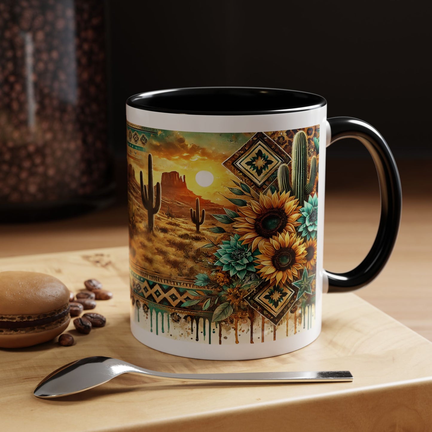 Desert Sunset Coffee Mug with Cacti and Sunflowers, Boho Mug, Gift for Nature Lovers, Coffee Lovers Gift, Southwestern Decor, Unique [...]