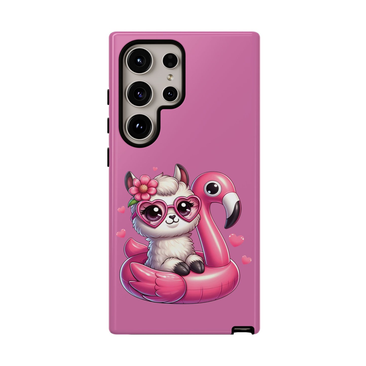 Cute Animal Phone Case, Phone Cover for Kids, Gift for Animal Lovers, Summer Vibes Accessory, Trendy Pink Case
