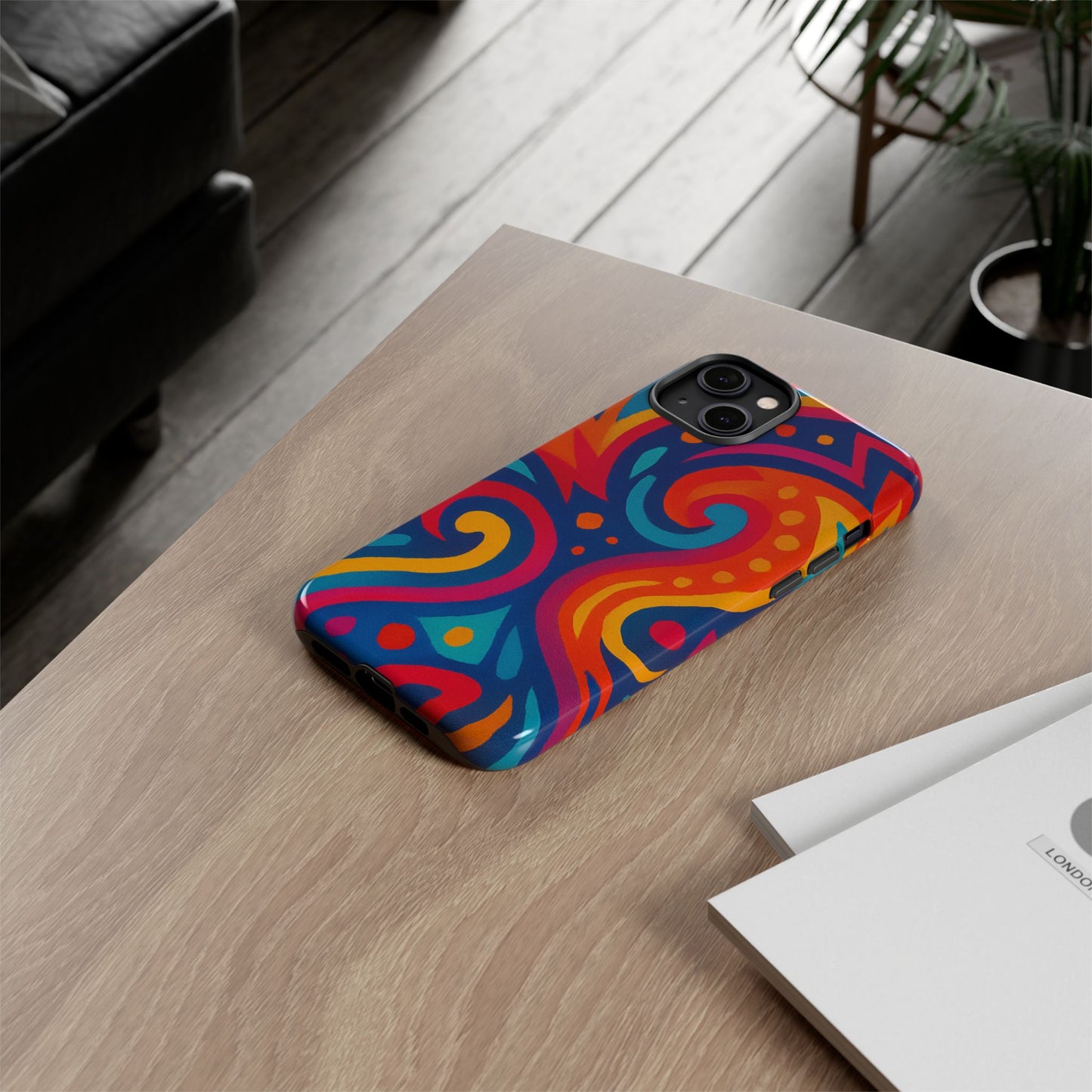 Vibrant Phone Case - Colorful Tough Case, Protective Cover, Unique Design, Trendy Gift, Phone Accessory