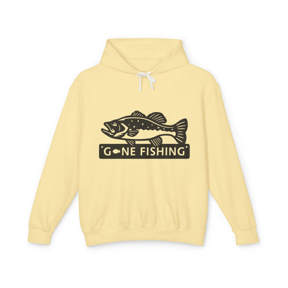 Gone Fishing Unisex Lightweight Hooded Sweatshirt | Perfect for Anglers, Fishing Gift, Outdoor Adventures, Casual Wear, Gift for Dad