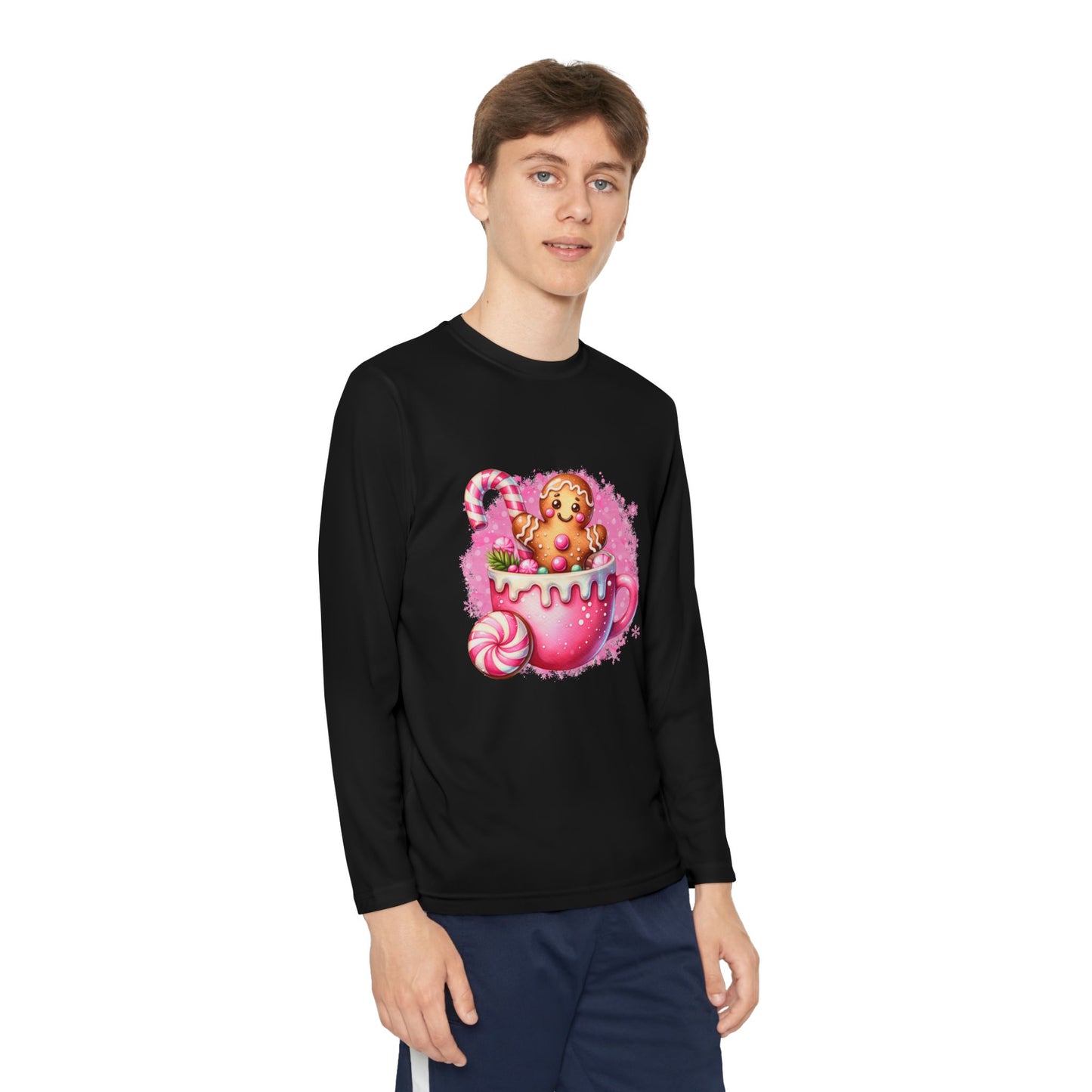 Youth Long Sleeve Holiday Tee - Cute Gingerbread Design, Perfect for Christmas, Winter Celebrations, Gift for Kids, Festive Wear, [...]