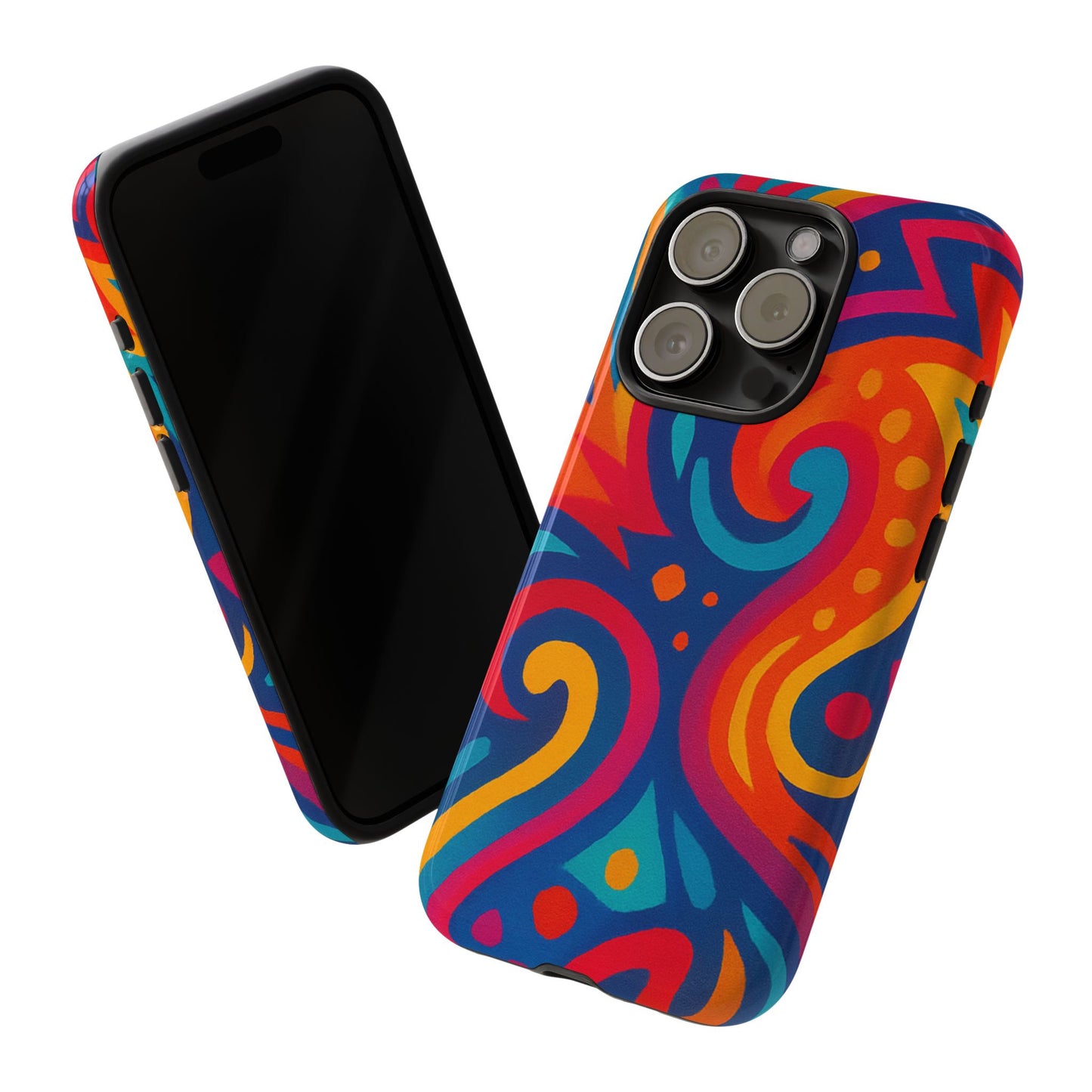 Vibrant Phone Case - Colorful Tough Case, Protective Cover, Unique Design, Trendy Gift, Phone Accessory