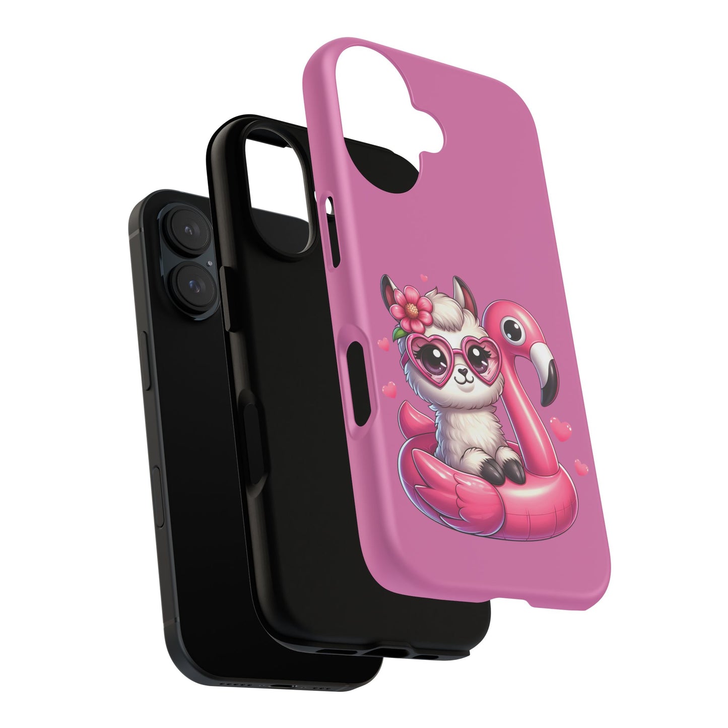 Cute Animal Phone Case, Phone Cover for Kids, Gift for Animal Lovers, Summer Vibes Accessory, Trendy Pink Case