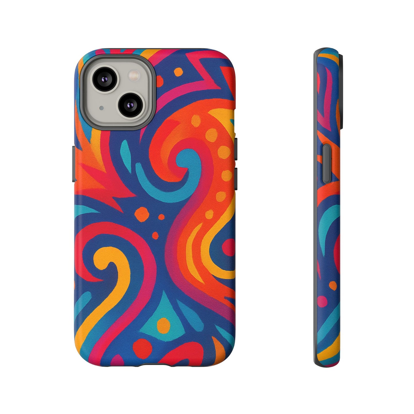 Vibrant Phone Case - Colorful Tough Case, Protective Cover, Unique Design, Trendy Gift, Phone Accessory
