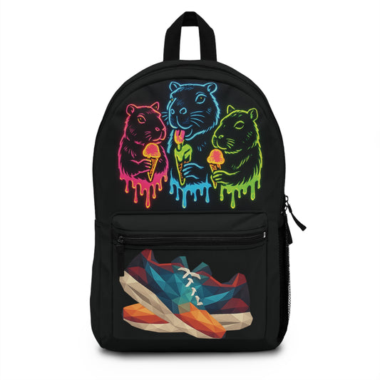 Vibrant Animal-Themed Backpack, Cute Schoolpack, Unique Gift for Kids, Festival Essentials, Colorful Cartoon Bag