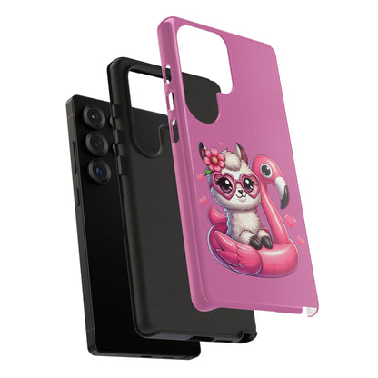 Cute Animal Phone Case, Phone Cover for Kids, Gift for Animal Lovers, Summer Vibes Accessory, Trendy Pink Case