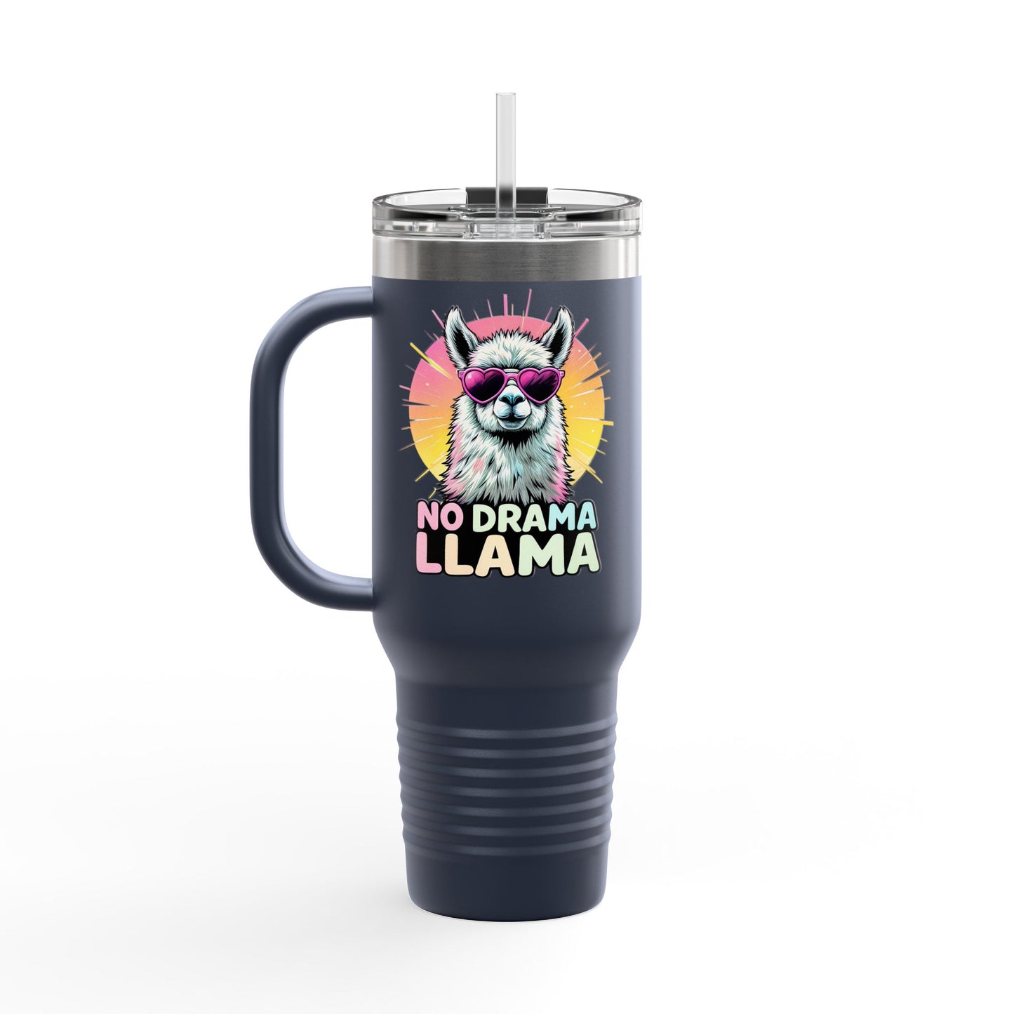 No Drama Llama Insulated Travel Mug, 40oz - Fun, Colorful Drinkware for Llama Lovers, Perfect Gift for Birthdays, Travel, or Camping, [...]