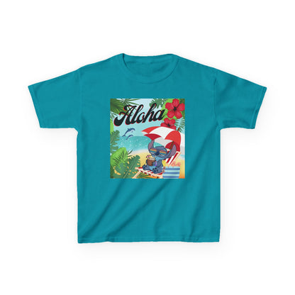 Aloha Paradise Kids Tee, Summer Shirt, Beachwear, Vacation Gift, Nature Lover Gift, Tropical Vibes, Kids Summer Fashion