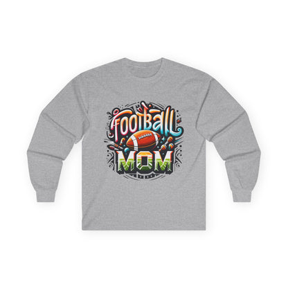 Football Mom Long Sleeve Tee, Cozy Gift for Sports Moms, Football Season Apparel, Unique Mother's Day Present, Game Day Fashion