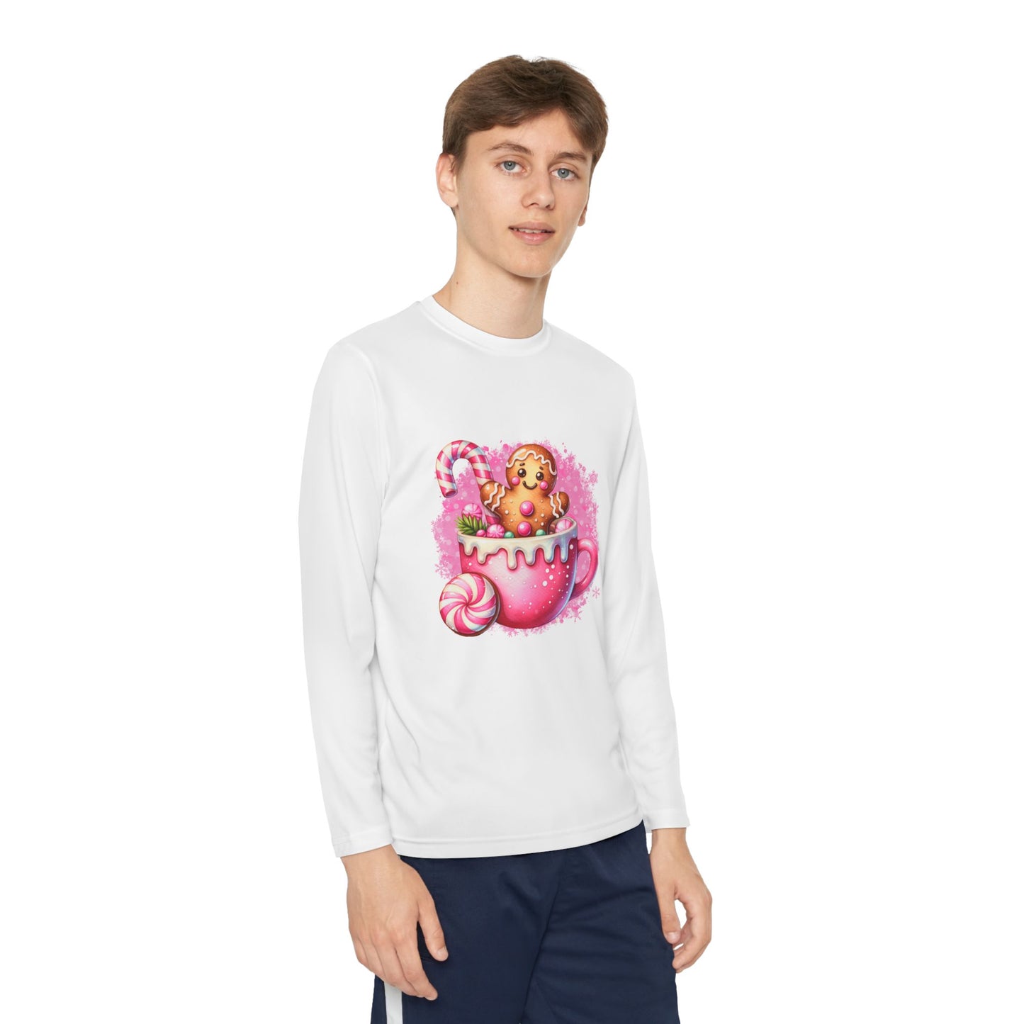 Youth Long Sleeve Holiday Tee - Cute Gingerbread Design, Perfect for Christmas, Winter Celebrations, Gift for Kids, Festive Wear, [...]
