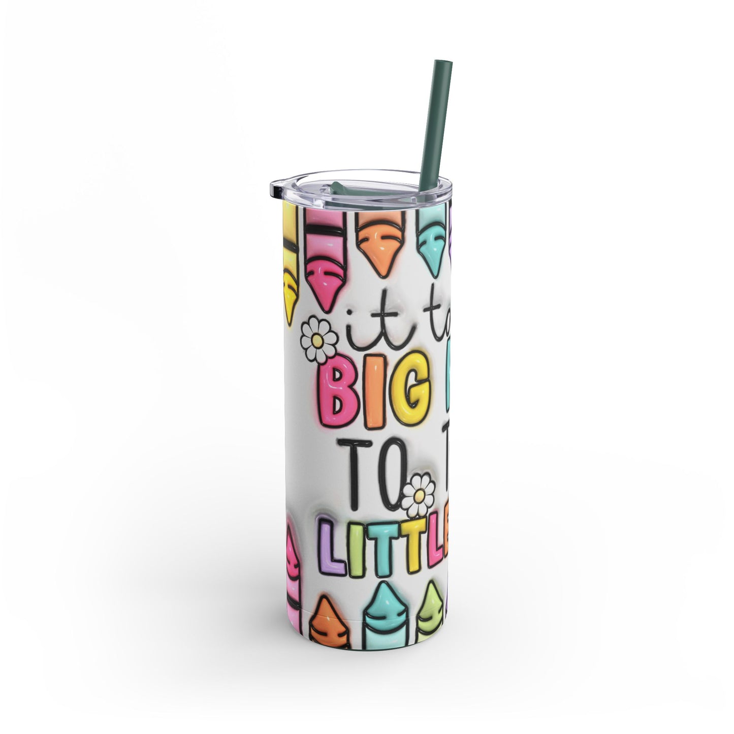 Colorful Teacher's Tumbler, Motivational Drinkware for Educators, Inspirational Gift for Teachers, School Supplies, Classroom Essentials