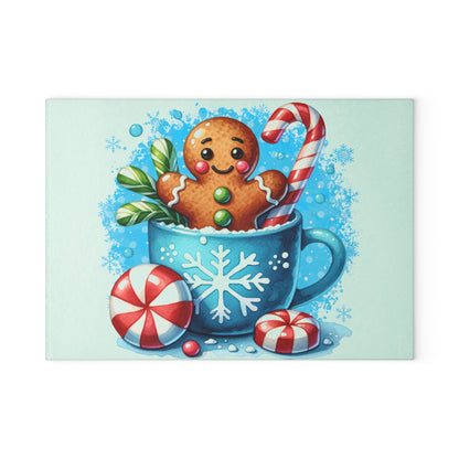 Festive Gingerbread Cutting Board - Holiday Kitchen Decor, Christmas Gift, Baking Accessory, Gingerbread Lovers, Seasonal Decor